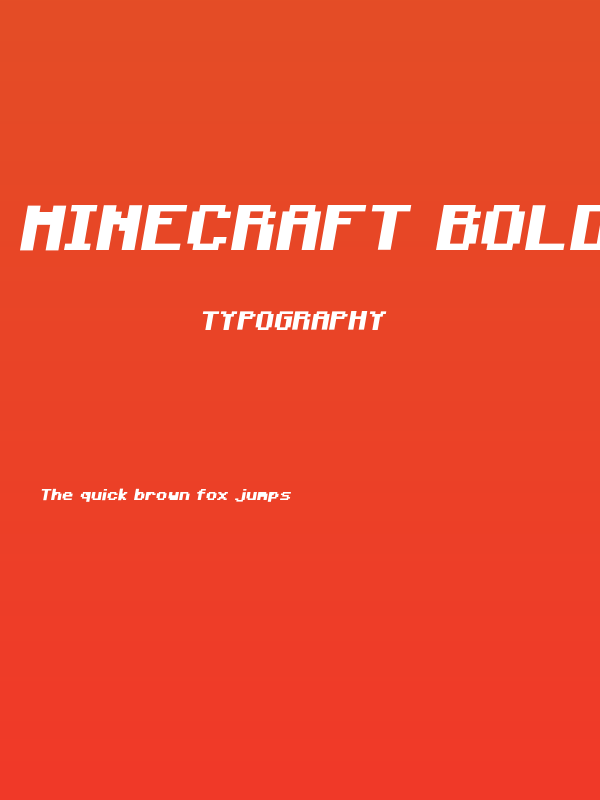 Minecraft Bold Italic Poster