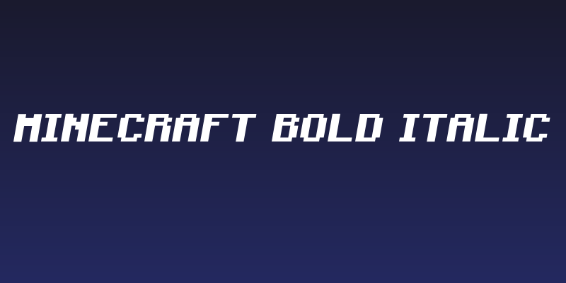 Minecraft Bold Italic Social Header