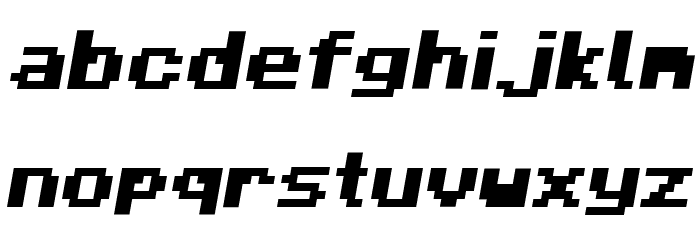 Minecraft Bold Italic Font LOWERCASE