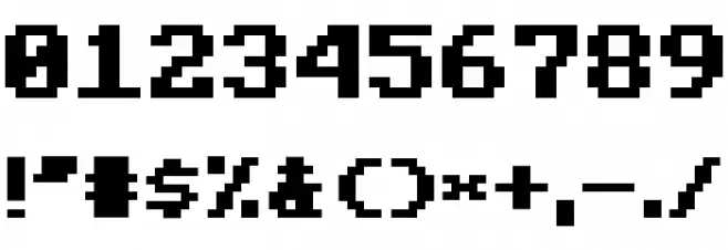 Minecraft Bold Font OTHER CHARS