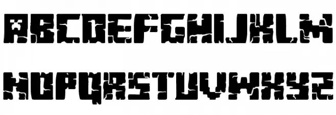 Minecraft Evenings Fonte MAIÚSCULAS