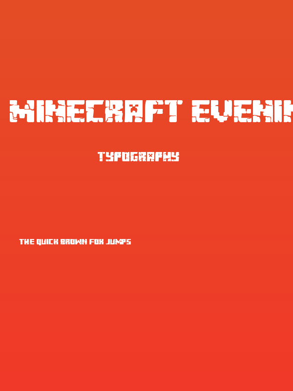 Minecraft Evenings Poster