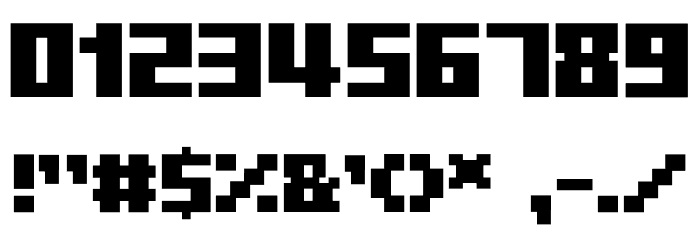 Minecraft Fifty Solid Font OTHER CHARS