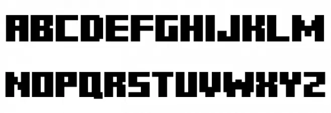 Minecraft Fifty Solid Font Litere mari