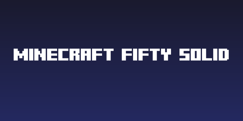 Minecraft Fifty Solid Social Header