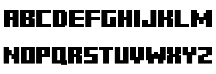Minecraft Fifty Solid Font LOWERCASE