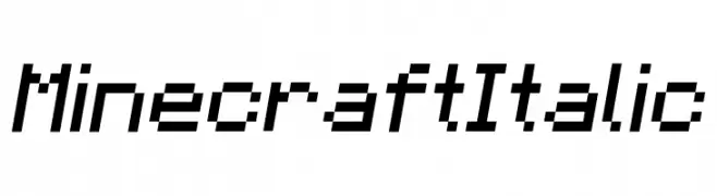 Minecraft Italic  フリーフォントのダウンロード