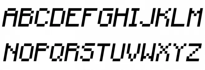 Minecraft Italic Polices MAJUSCULES