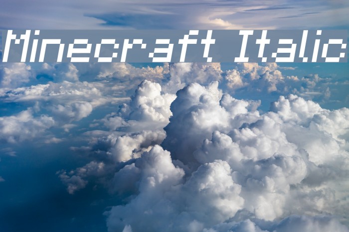 Minecraft Italic Font examples