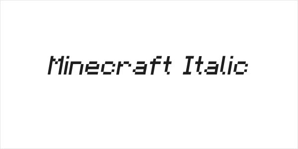 Minecraft Italic Logo