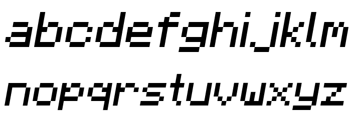 Minecraft Italic Font LOWERCASE