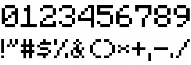 Minecraft Regular خط محارف أخرى