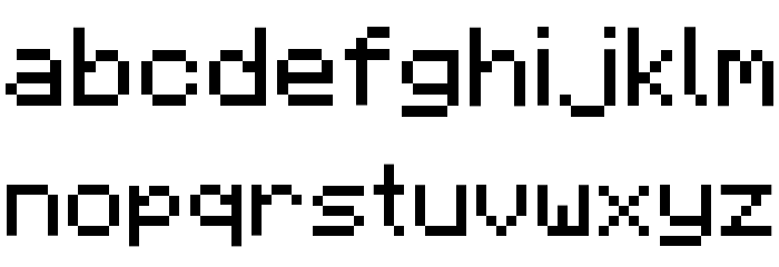 Minecraft Regular Font LOWERCASE