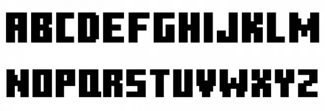 Minecraft Ten フォント 大文字
