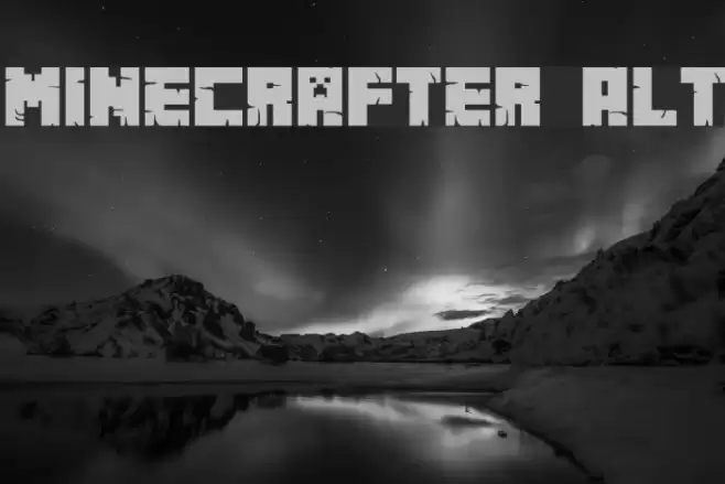 Minecrafter Alt Font examples