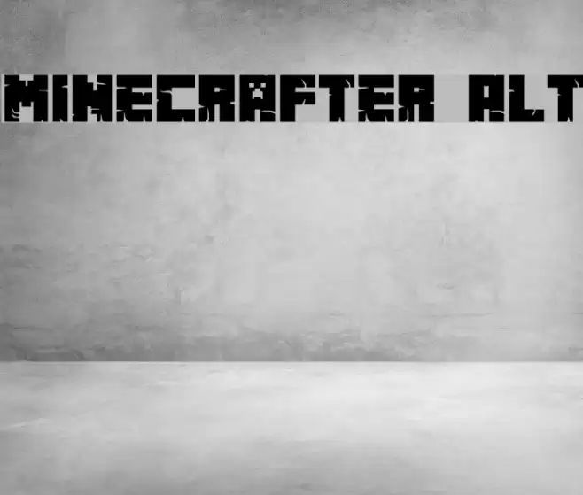 Minecrafter Alt Font examples