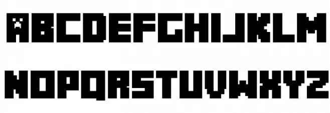 Minecrafter Font LOWERCASE