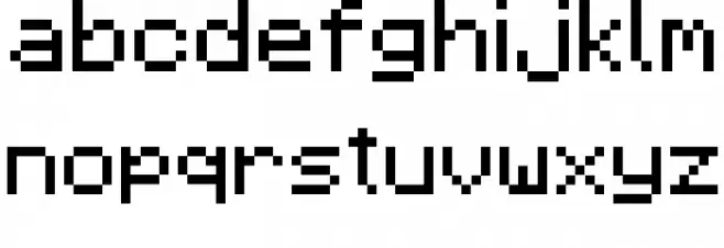 Minecraftia 2.0 Caratteri MINUSCOLO