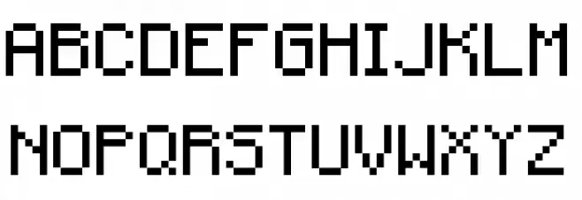 Minecraftia Regular フォント 大文字