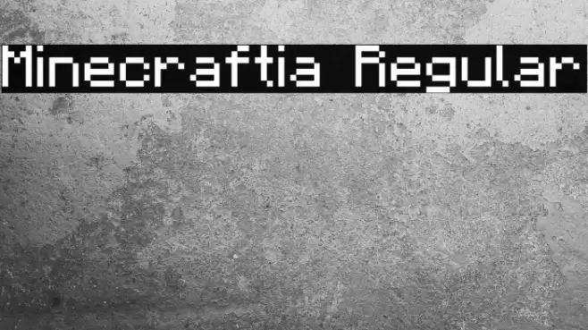 Minecraftia Regular Font examples