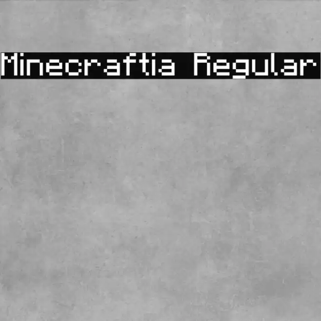 Minecraftia Regular Font examples