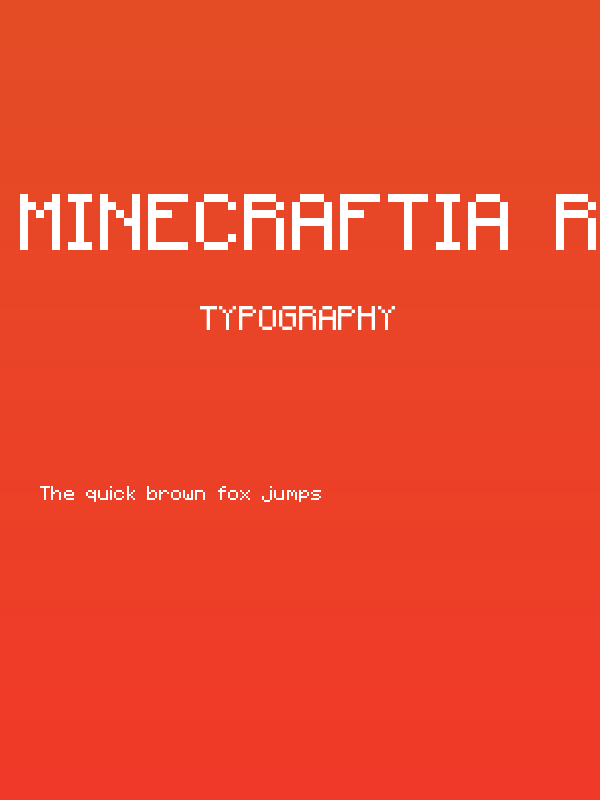 Minecraftia Regular Poster