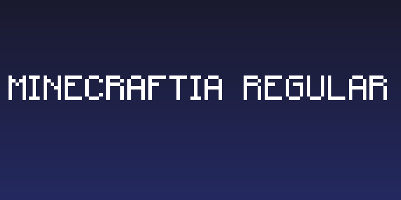 Minecraftia Regular Social Header
