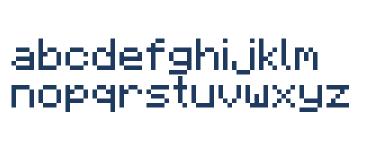 Minecraftia Regular Lowercase