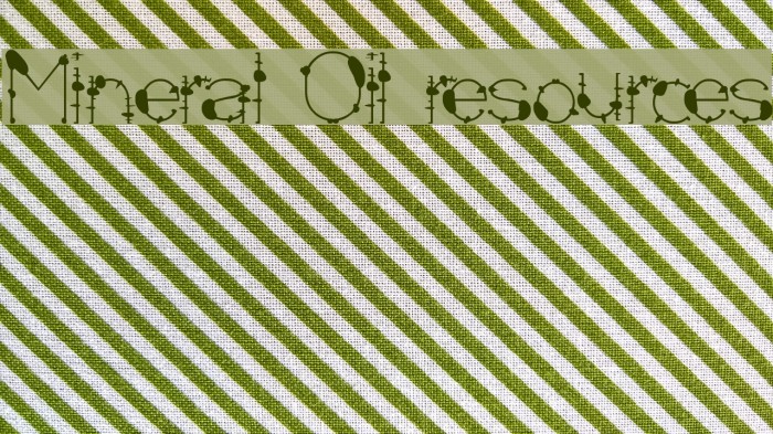 Mineral Oil resources Font examples