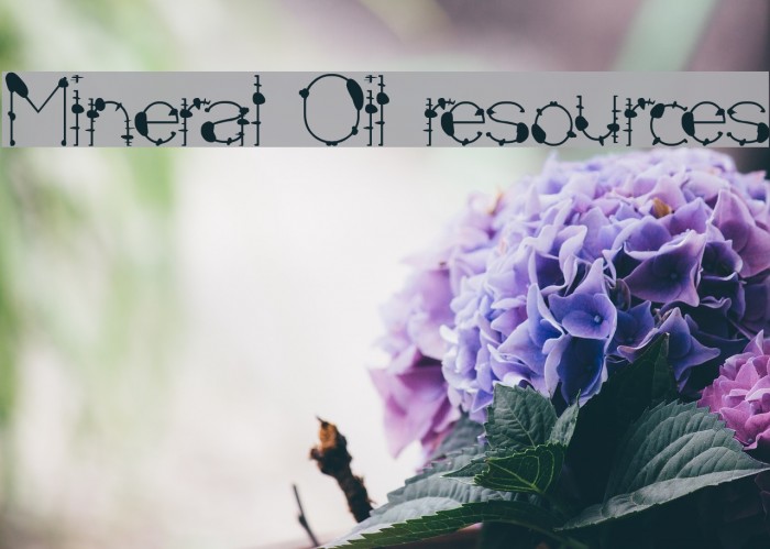 Mineral Oil resources Font examples
