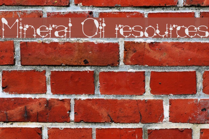 Mineral Oil resources Font examples