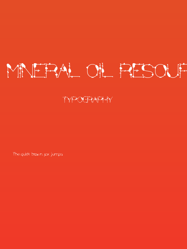 Mineral Oil resources Poster