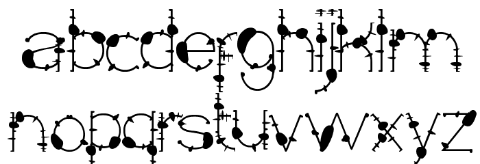 Mineral Oil resources Font LOWERCASE