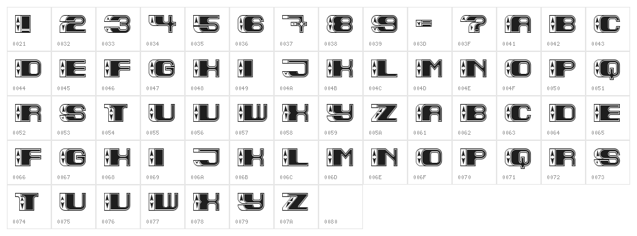 Mineral Regular Character Map