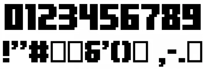 Minercraftory Regular Font OTHER CHARS