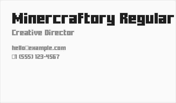 Minercraftory Regular Business Card