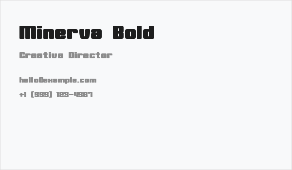 Minerva Bold Business Card