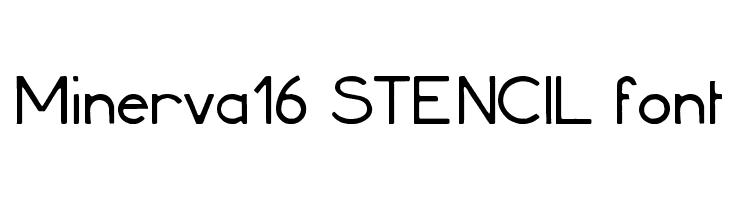 Minerva16 STENCIL font Font