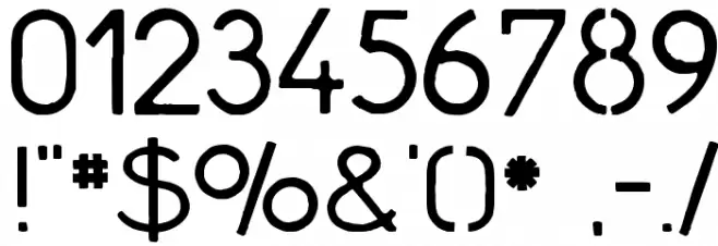 Minerva16 STENCIL font Font OTHER CHARS