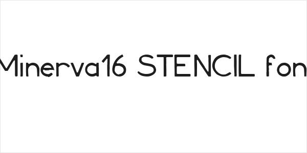 Minerva16 STENCIL font Logo