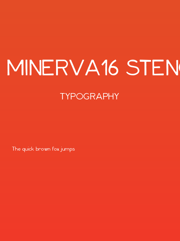 Minerva16 STENCIL font Poster