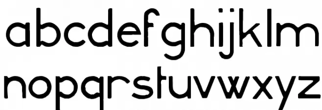 Minerva16 STENCIL font Font LOWERCASE