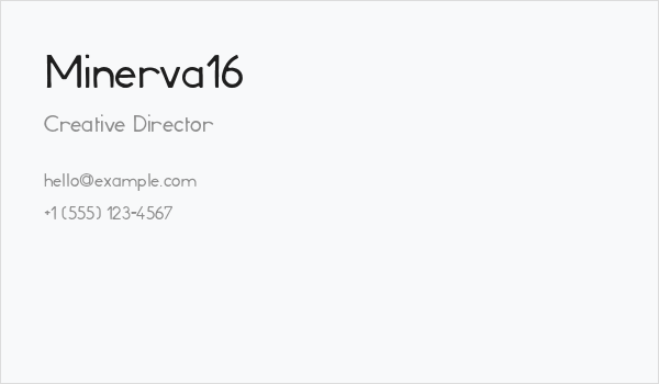 Minerva16 Business Card