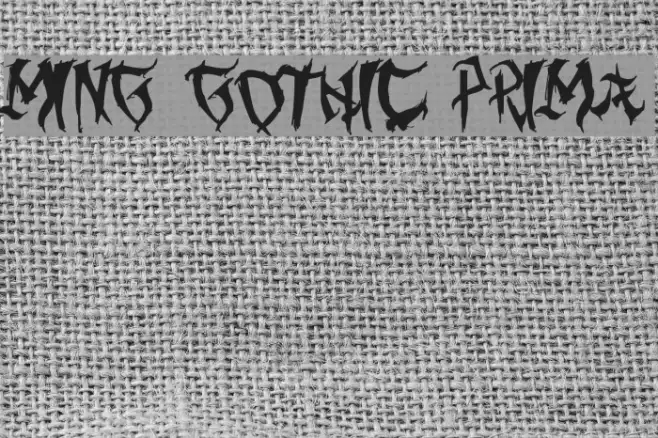 Ming Gothic Prima Example 1