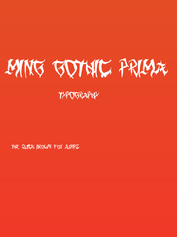 Ming Gothic Prima Poster