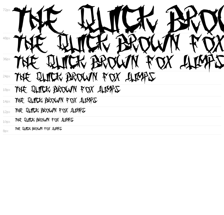 Ming Gothic Prima Waterfall