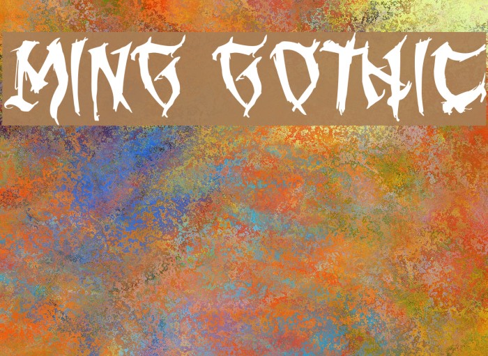 Ming Gothic Font examples