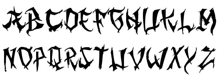 Ming Gothic Font LOWERCASE
