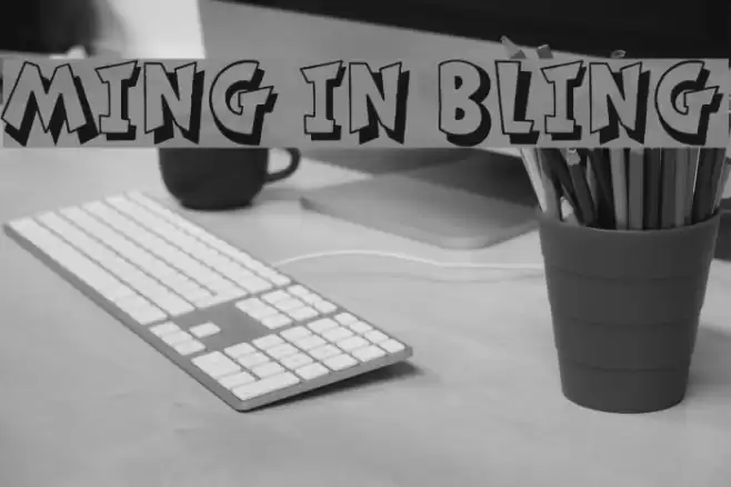 Ming in Bling Font examples