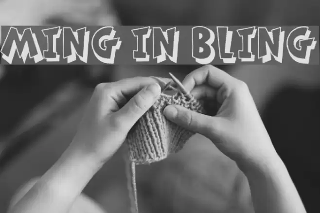 Ming in Bling Font examples